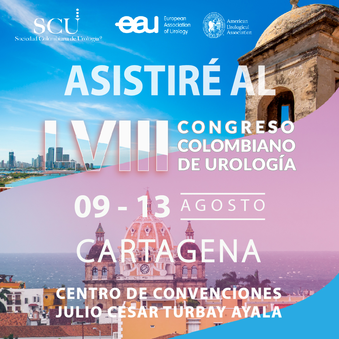 LVIII CONGRESO COLOMBIANO DE UROLOGÍA 2023.

📍 CARTAGENA
📆 9 al 13 de agosto

¡LOS ESPERAMOS!
#SCU2023