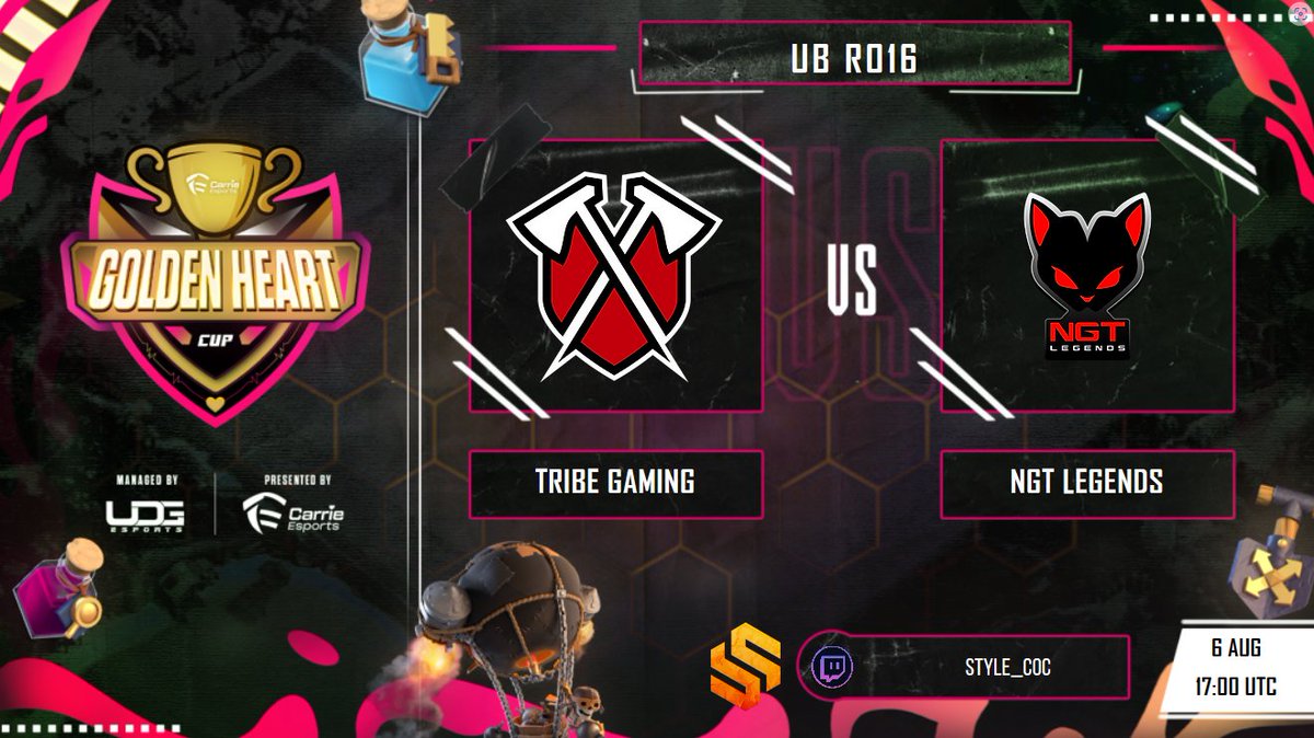🟣 LIVEEEEEE!

Guerraza + Charlita + Sorteo de 5 Pases, qué más se puede pedir! 🚀

🏆 <a href="/EsportsCarrie/">Carrie eSports</a> RO16 UB

✅ <a href="/TribeGamingCoC/">Tribe Gaming CoC</a> 🆚 <a href="/NgtLegends/">NGT Legends</a> 

TODO el MUNDO para DENTRO! SIUUUUU! ❤

👉 twitch.tv/style_coc