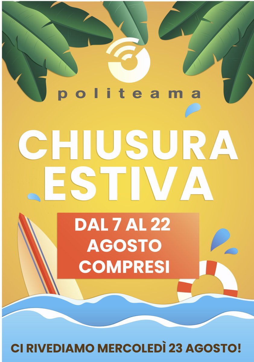 Stasera ultime proiezioni prima della pausa estiva. Da domani 7 agosto al 22 agosto siamo chiusi. Ci rivediamo poi il 23 agosto!