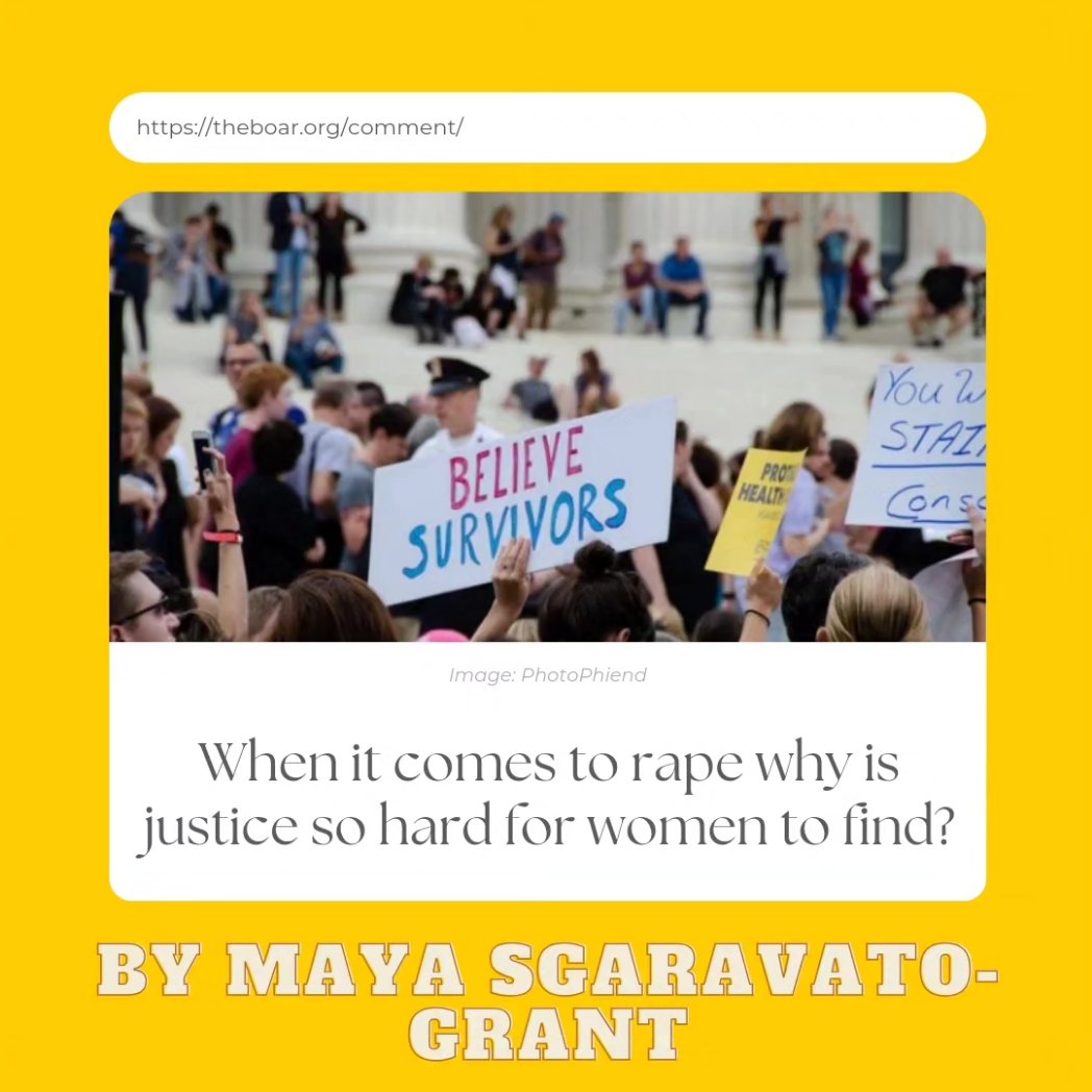 BoarComment's tweet image. From victim blaming attitudes in the police to the intrinsic objectification of women in our society, Maya explores why the lack of justice in cases of rape and sexual assault is inherently linked to societal attitudes towards women

Read in full here!
theboar.org/2023/08/when-i…