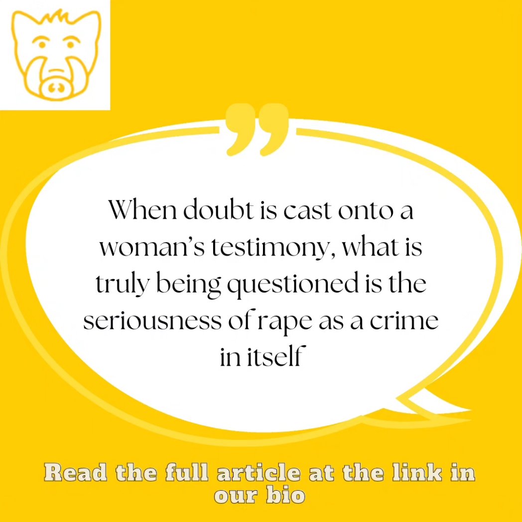 BoarComment's tweet image. From victim blaming attitudes in the police to the intrinsic objectification of women in our society, Maya explores why the lack of justice in cases of rape and sexual assault is inherently linked to societal attitudes towards women

Read in full here!
theboar.org/2023/08/when-i…