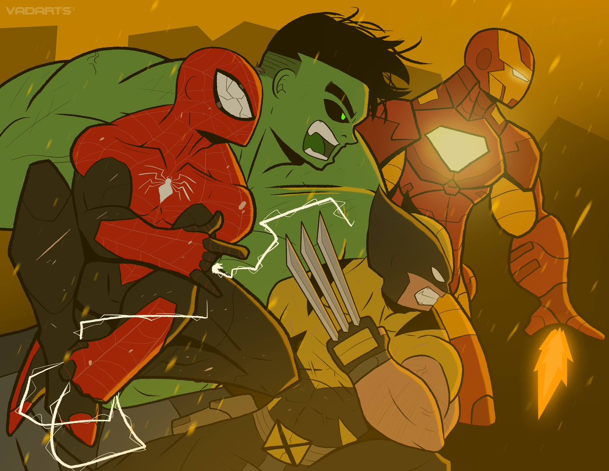 The Big 3….and Iron Man😂
#Spiderman #Hulk #Wolverine