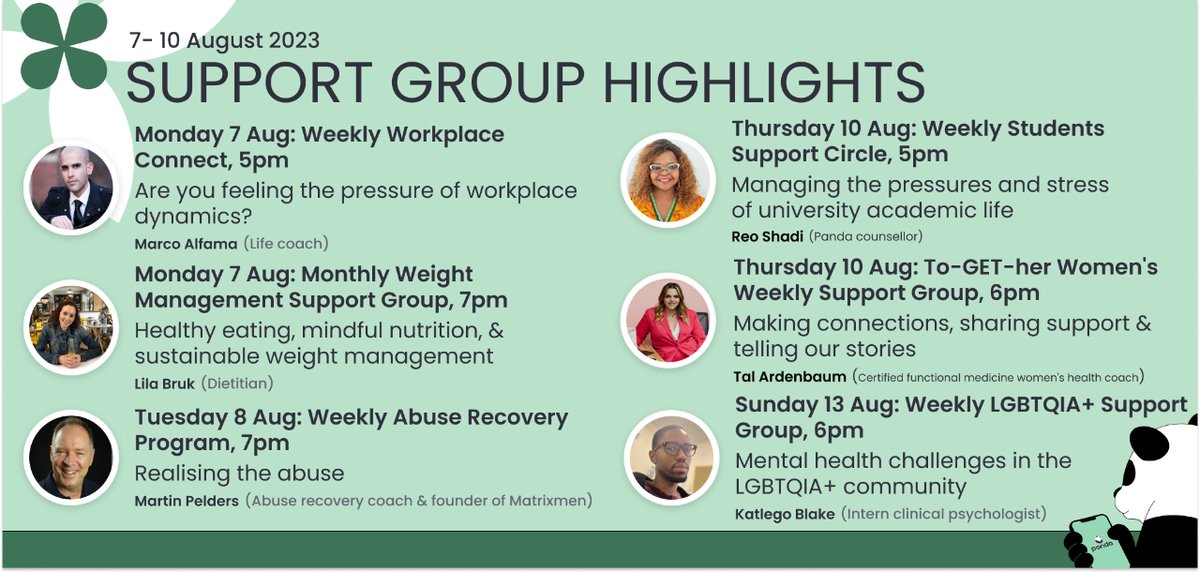 octoberhealth's tweet photo. Discover a space where you feel seen and heard in one of our focused support groups π³ Get the support you need today- https://t.co/f8RBoYlX03 πΌ
#mentalhealthawareness #joinpanda #jointheconversation #mentalhealthmatters #mentalhealth https://t.co/7hmjAZE7fa