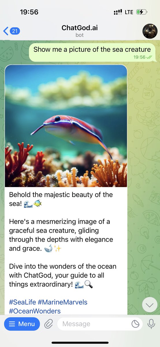 🎉 Meet #ChatGod, your ultimate companion to add more fun to your days! 

Whether you need jokes, trivia, or just a friendly chat, ChatGod's got you covered! #AI #ChatBot