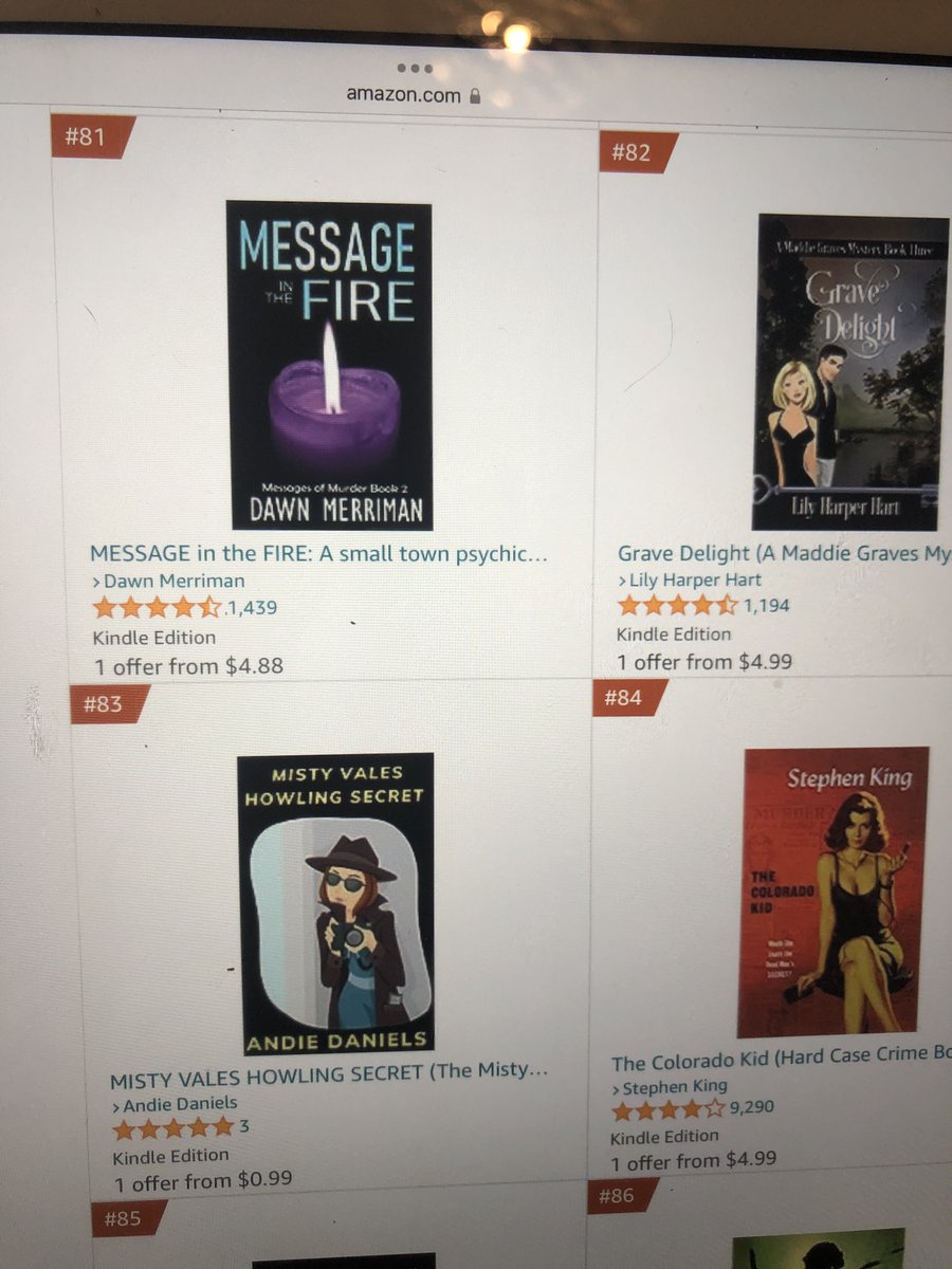 Authormistyvale's tweet photo. https://t.co/fK0w26OtZx
ranking top 83 on Amazon niche. Available on kindle now for only 99c
#cozymystery #cozymysteries #cozyreads #cozyreaders #goodreads #fantasyreaders #paranormalromance #supernaturalromance #lilyharperhart #cozymysterybookclub https://t.co/qk7HpC5njK