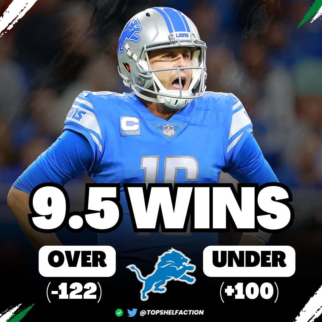 TopShelfAction's tweet photo. ๐๐ฎ NFL Win Total Predictions ๐๐
๐ฅ Can Detroit exceed expectations in the 2023 season?
๐ค Will the Lions go over or under 9.5 wins this year?
Like & Quote YOUR pick ๐๐
#TopShelfAction๐ฅ
#OnePride
#OverUnderBets
#NFLTwitter
#GamblingTwitter https://t.co/iLjbXb7FYl