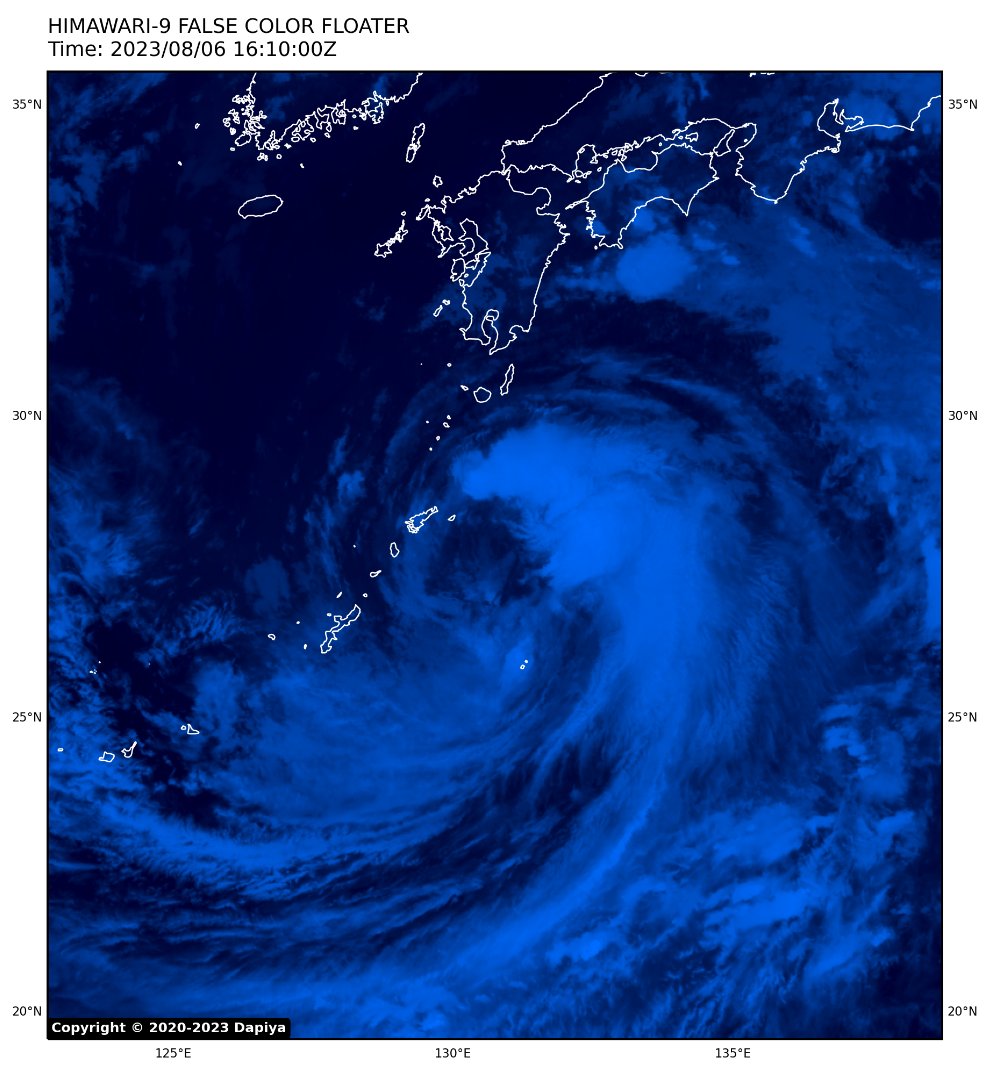 IPTCWC's tweet photo. IPTCWC TC Update
Severe Tropical Storm #Khanun Intermediate Advisory #36A
…KHANUN SOON TO TURN TO THE NORTH…
Sun, Aug 6 2023 1500 UTC
Location: 27.7N 130.8E
Max Sustained Winds (1-min): 55kts (65mph)
Central Pressure: 971mb
Dvorak Analysis: FT 3.0 CI 3.0 https://t.co/79iTxBwPV1