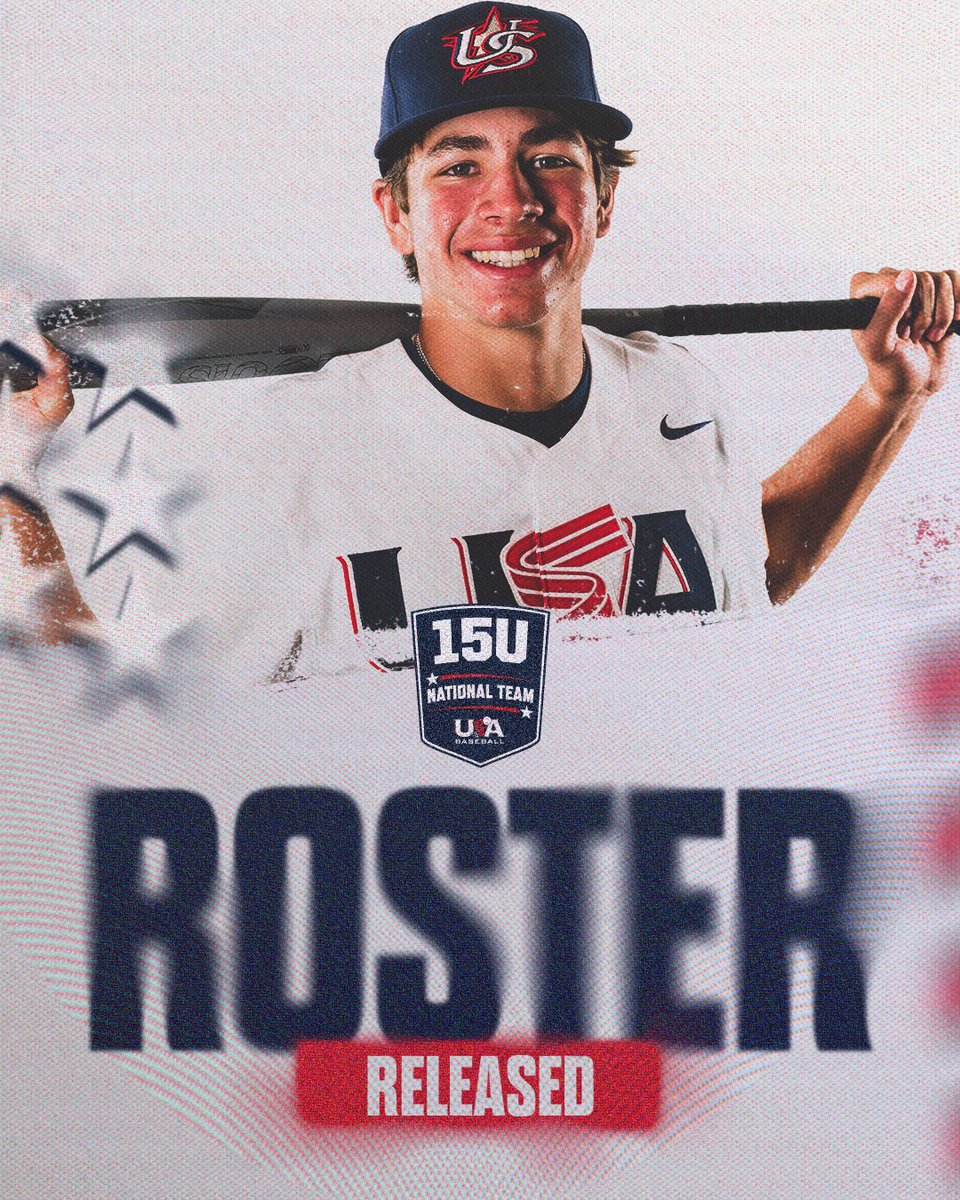 Introducing the 15U National Team roster! Welcome to Team USA 🔥 #ForGlory🇺🇸 📰: bit.ly/15URoster-2023