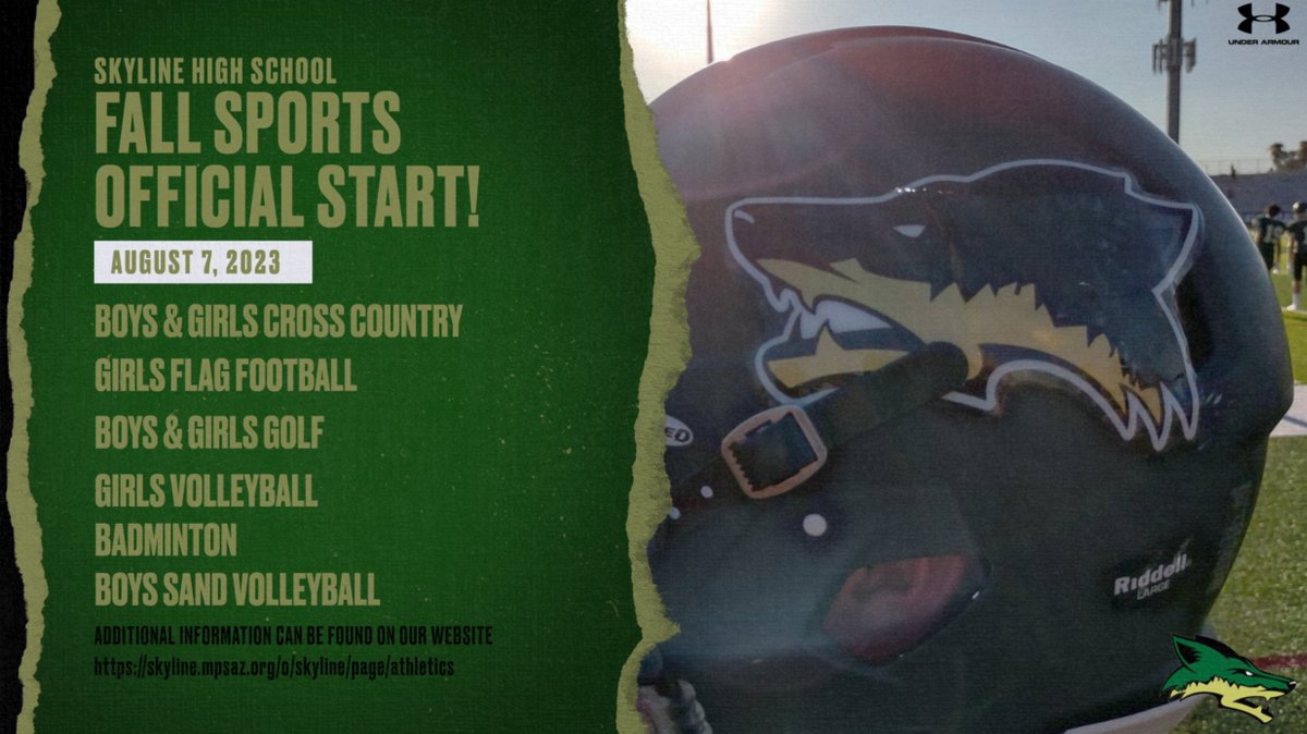 SkylineCoyote's tweet image. Fall sports official start day is Monday 8/7 - must be cleared through register my athlete!
#JOINthePACK
#STRENGTHENthePACK
#LEADthePACK