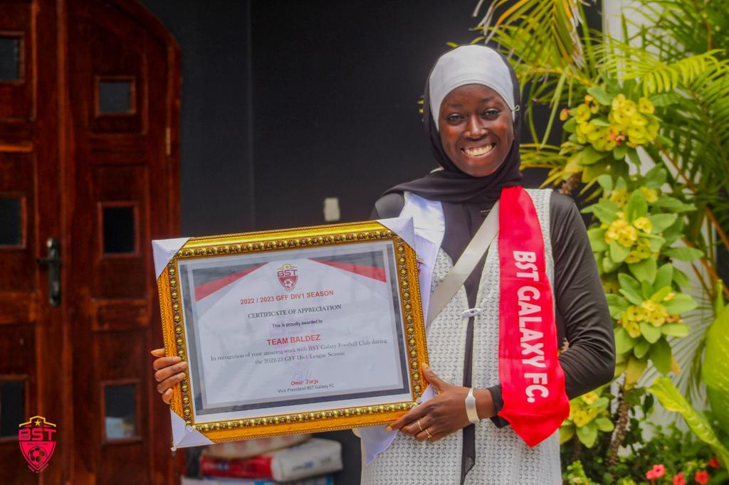 teambaldezz06's tweet image. From @bstgalaxyfc to @teambaldezz06 

 It was great working with you during the 2022-2023 football season. Baldezz Multi Média is committed to taking Gambia football to the next level through the media.

#BaldezMultiMedia #AwadsCeremoy #BstGalaxy