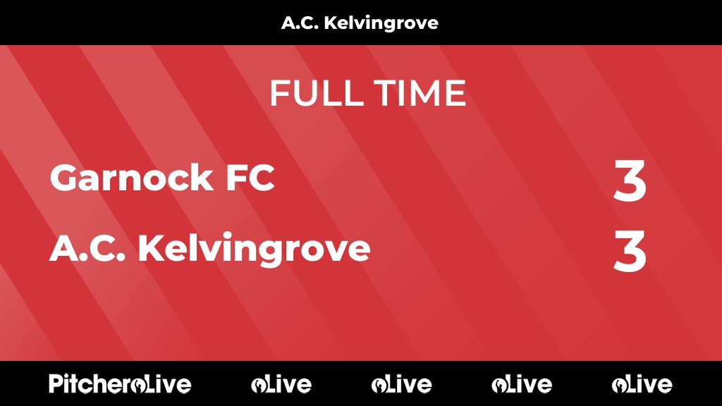 FULL TIME: Garnock FC 3 - 3 A.C. Kelvingrove
#GARACK #Pitchero
pitchero.com/clubs/ackelvin…