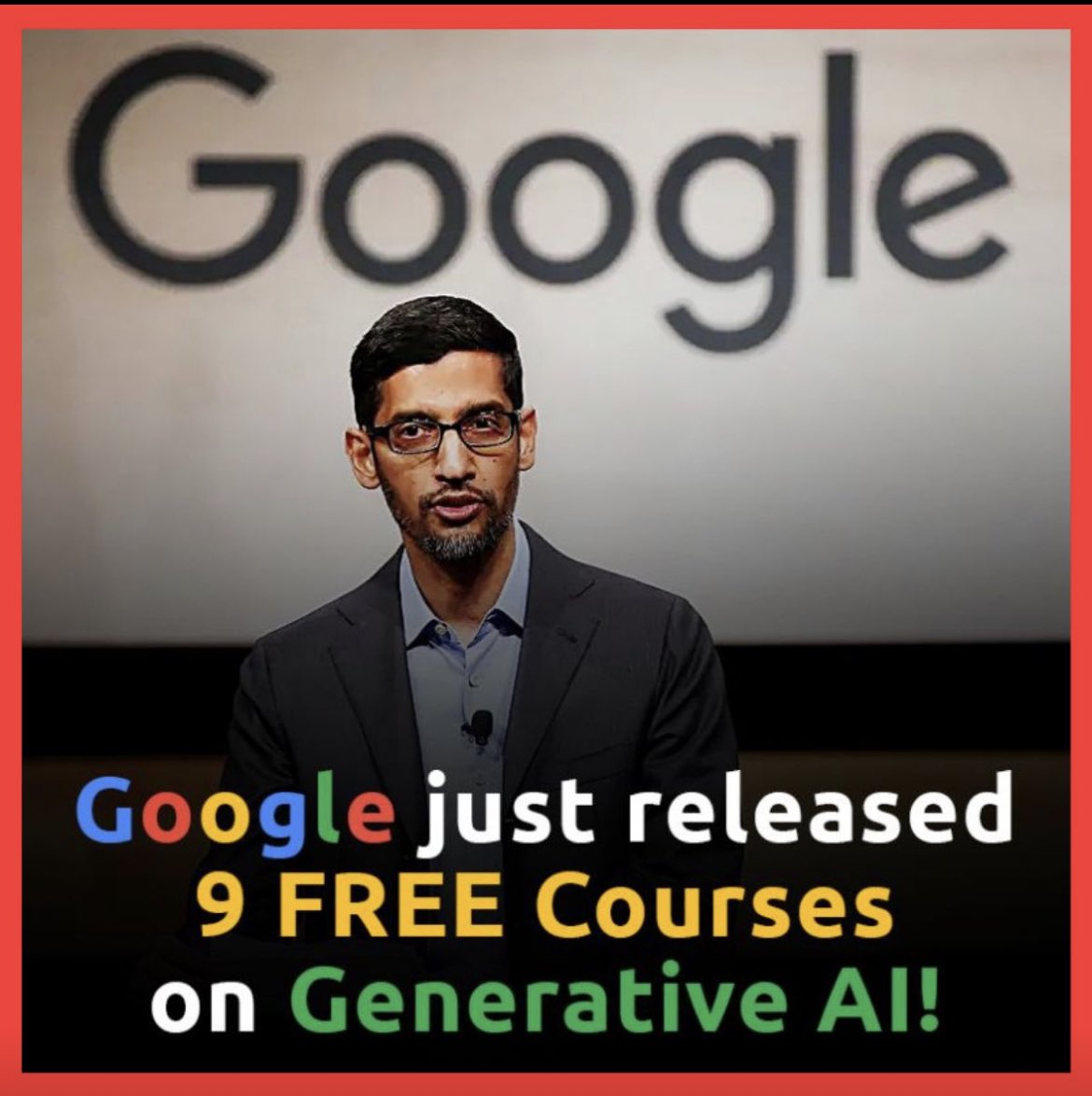 KirkDBorne's tweet image. 9 FREE #GenerativeAI Courses from Google👇

1. Introduction to Generative #AI:
lnkd.in/gWD78CW9

2. Introduction to #LLMs Large Language Models:
lnkd.in/g4wdBKHu

3. Introduction to Responsible AI:
lnkd.in/gXCNePhA

4. Introduction to Image Generation:…