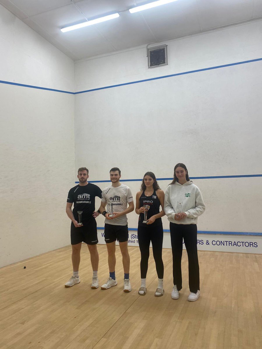 Huge congratulations to our runners up <a href="/Suffolkshabs/">Emma Bartley</a> and <a href="/owaint16/">Owain</a> and to our champions Torrie Malik and <a href="/willsalter/">Will Salter Squash</a> 

Thanks to our sponsors Wright Ruffell Sturricks Ltd, this has been the biggest and best tournament we’ve had.