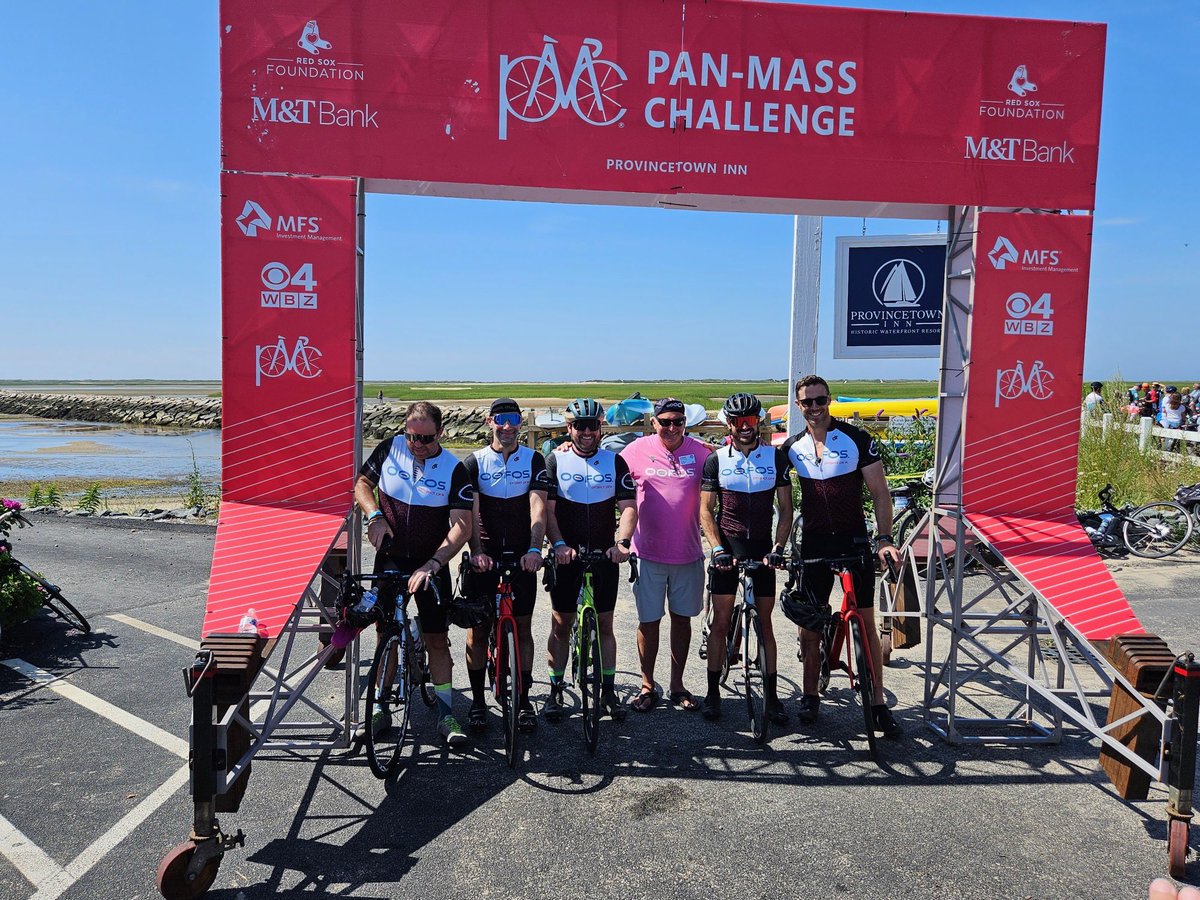 PanMass's tweet photo. Riders who started in Bourne are arriving in PTown! Our Provincetown finishes are presented by MFS Investment Management. #PMC2023 https://t.co/CDnisrj7b8