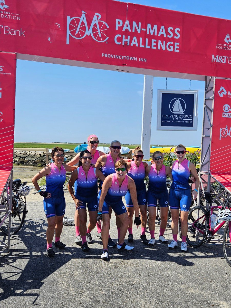 PanMass's tweet photo. Riders who started in Bourne are arriving in PTown! Our Provincetown finishes are presented by MFS Investment Management. #PMC2023 https://t.co/CDnisrj7b8