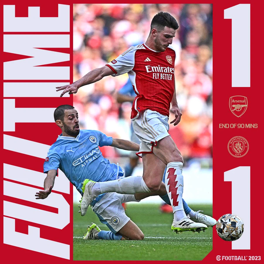 Full Time: Arsenal 1-1 Manchester City