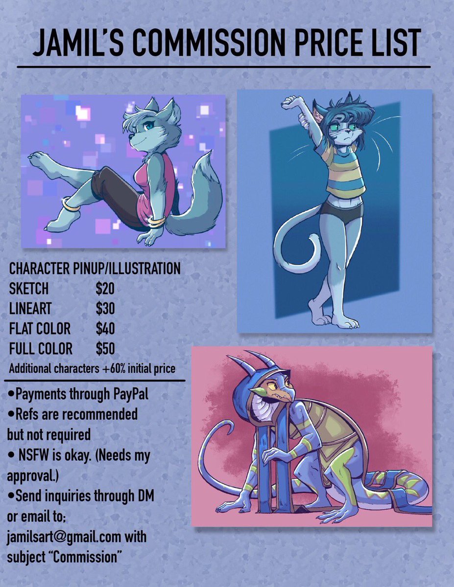 Hi there! As I’m settling into my new day job, I could use a little support for the time being. So here is a reminder that I am still open for commissions!