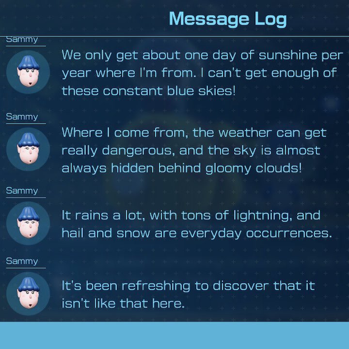 pikmin_facts's tweet photo. Info on new Planets:

-Siguray has scorching deserts
-Flukuey is very mountainous 
Ooji has lush jungles
-Tagwa is facing ecological destruction and no longer has clean water
-Ocobo is perpetually stormy and all the continents sank, leaving only artificial islands https://t.co/lYggmHkmHD