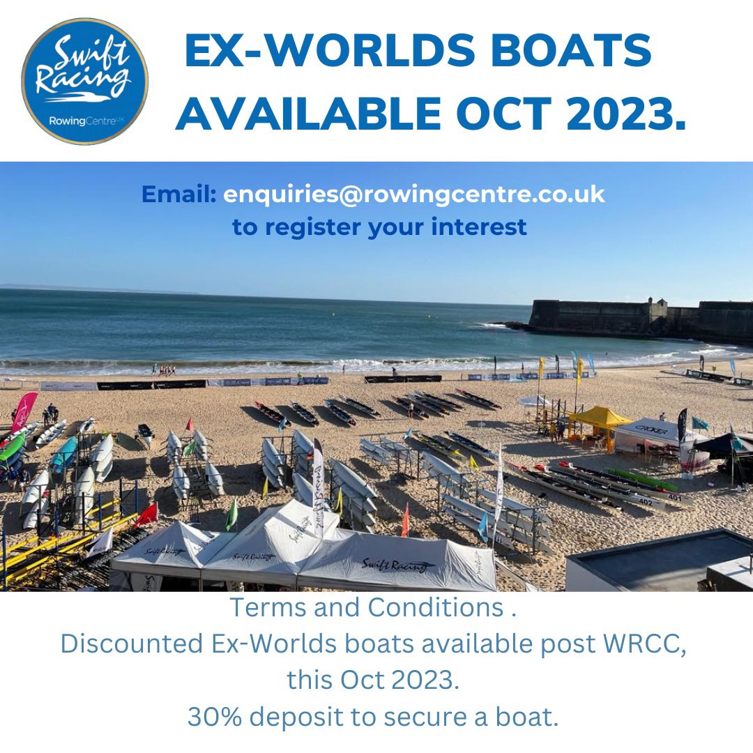 Email us for details …. 
#swiftracingboats #coastalrowing