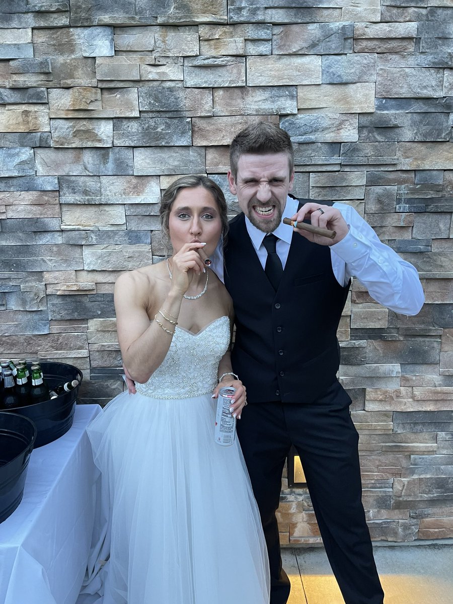 TNDO_Seth's tweet photo. A night to remember. 💍💙👰🏻‍♀️🤵🏼‍♂️ I got to marry my best friend. @HollyGroff https://t.co/Zgmt4mNAUl