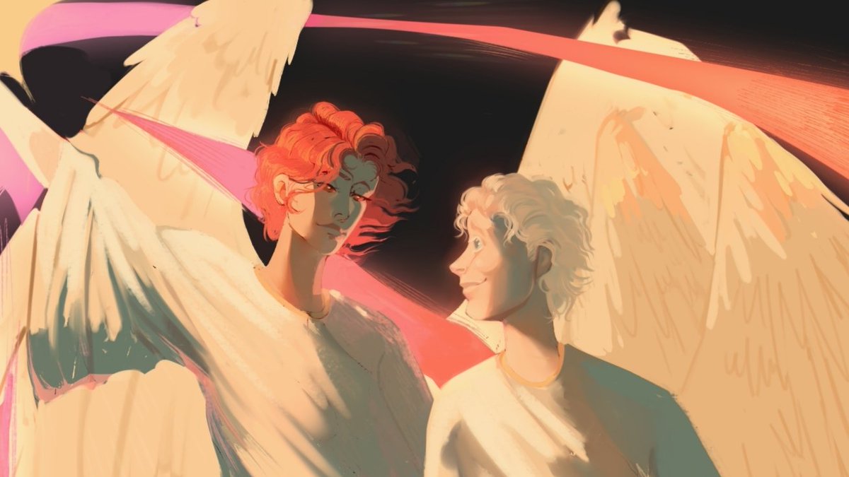 zameweet's tweet photo. «Love is like a shooting star. I gaped for a moment and missed her».
— The Magnificent Century.

#GoodOmens #GoodOmensFanArt https://t.co/31LgAColoz