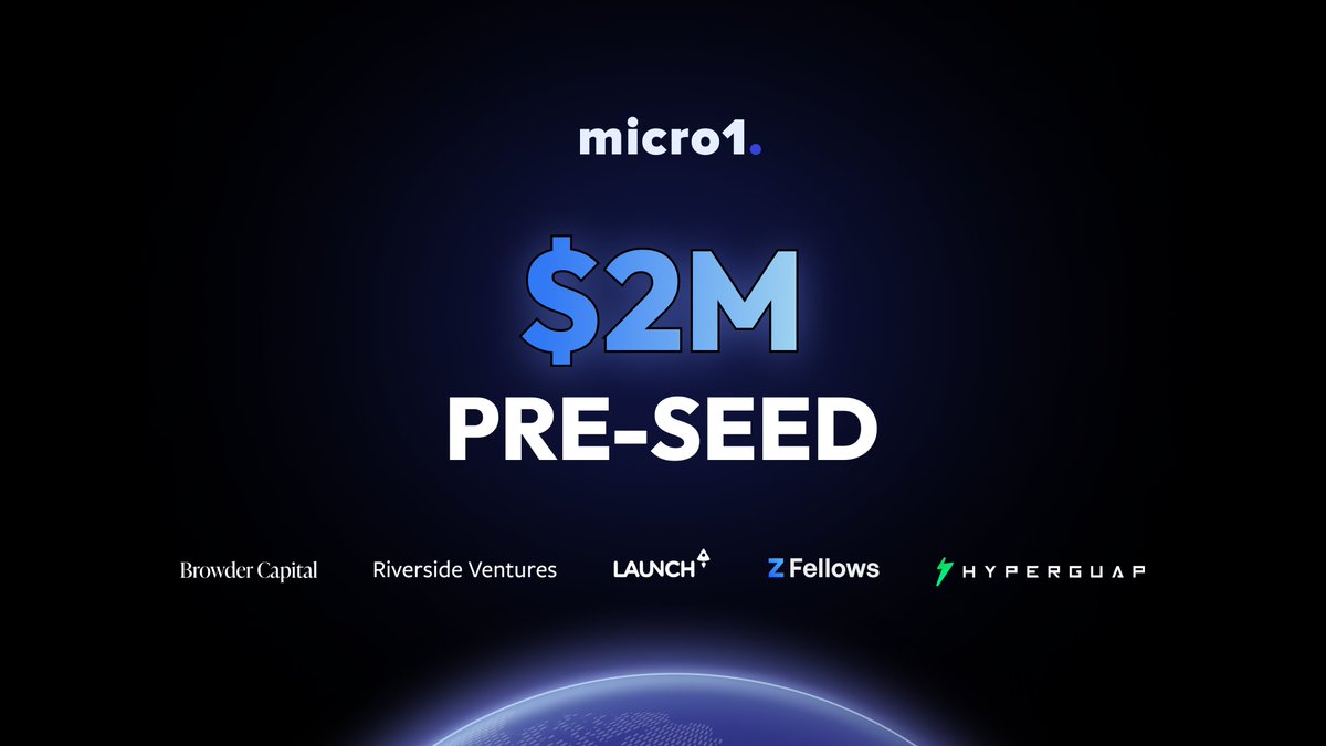 aliansarinik's tweet photo. Excited to announce micro1’s $2M pre-seed round of funding. We use AI to source & vet the best engineering talent globally & match them with top companies within 24h. Thanks to @Jason, @joshuabrowder, @Gfilche, @cory  and 20+ other investors that believe in our mission and are helping accelerate it. Back to building!
