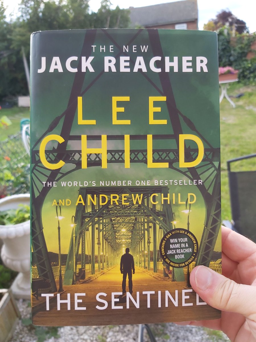 Chilling out in the garden now with Mr Reacher.  

#Reading #lovereading #leechild #reacher #thiller #books