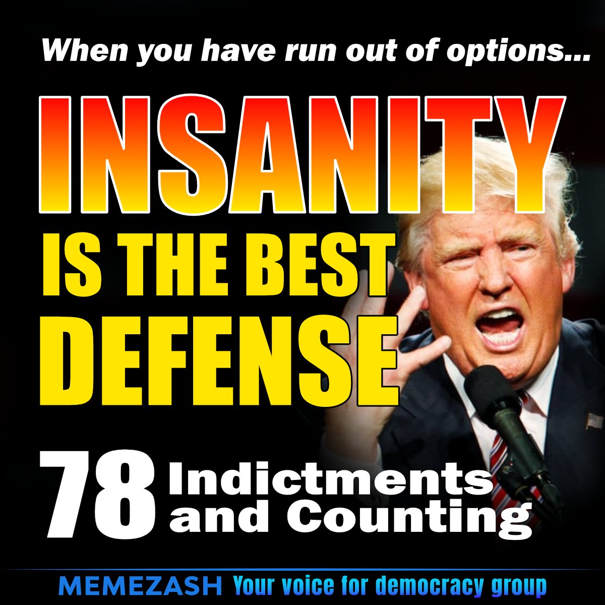 An Insanity Defense for Trump
would likely backfire in his face, even as a last resort to staying out of jail for the rest of his pathetic life.
#TrumpIndictments #TrumpDefense #InsanityDefense