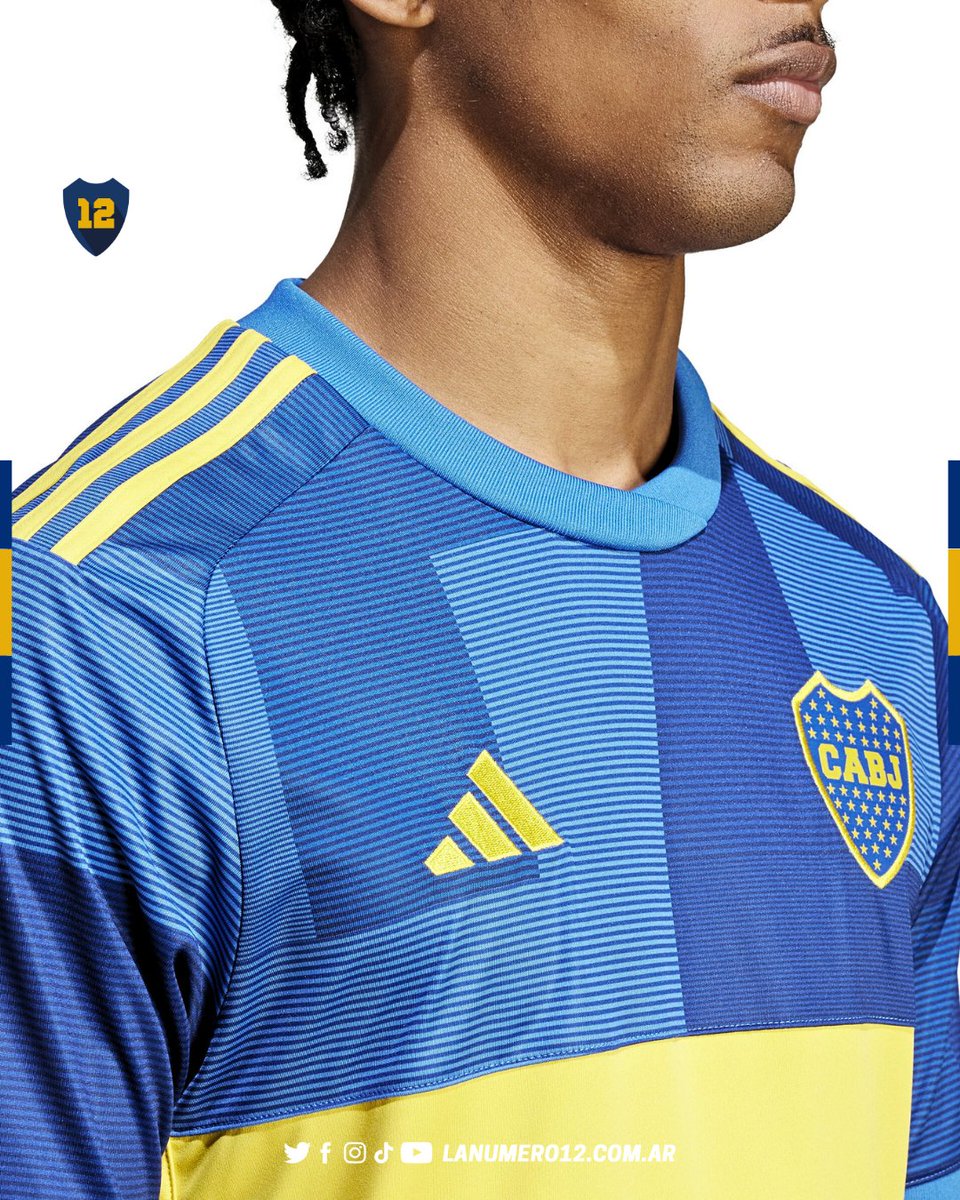 Foto oficial camiseta Boca costado 2023-2024