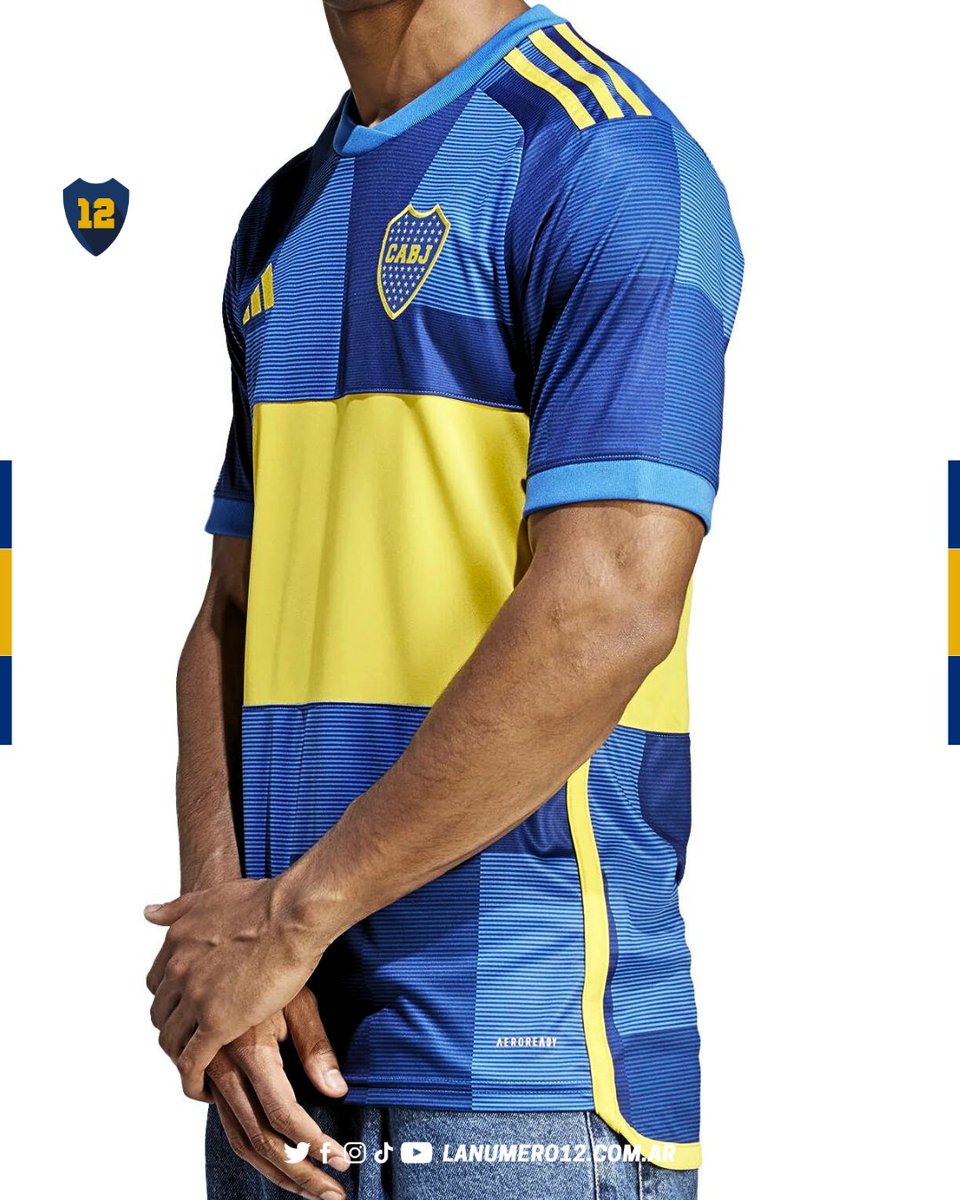 Foto oficial camiseta Boca costado 2023-2024