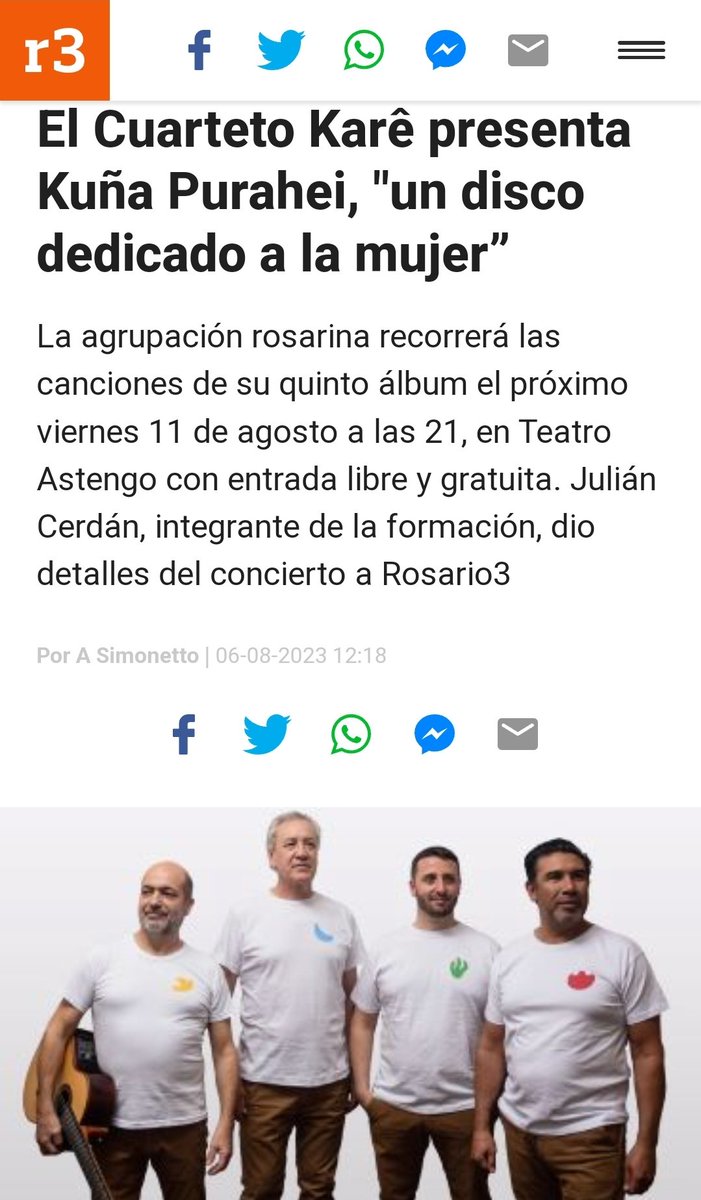 cer_juli's tweet photo. Hermosa nota de Rosario3 !! Muchas gracias Alejandro Simonetto !! Te dejamos el link abajo para que puedas leerla!

https://t.co/TgVAV8IuVe https://t.co/graTQAK9mN