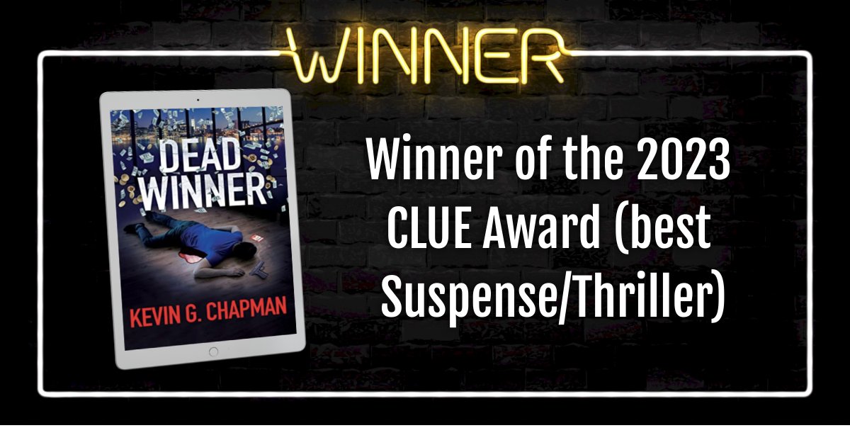 Get a big discount on DEAD WINNER! From now through Aug. 12th, get your ebook copy of DEAD WINNER for just 99-cents from Amazon at this link: amazon.com/dp/B0BG6LKKWG  Want the Audiobook version for 99-cents? You can get that, too! Click this link: kevingchapman.gumroad.com/l/mpocsg