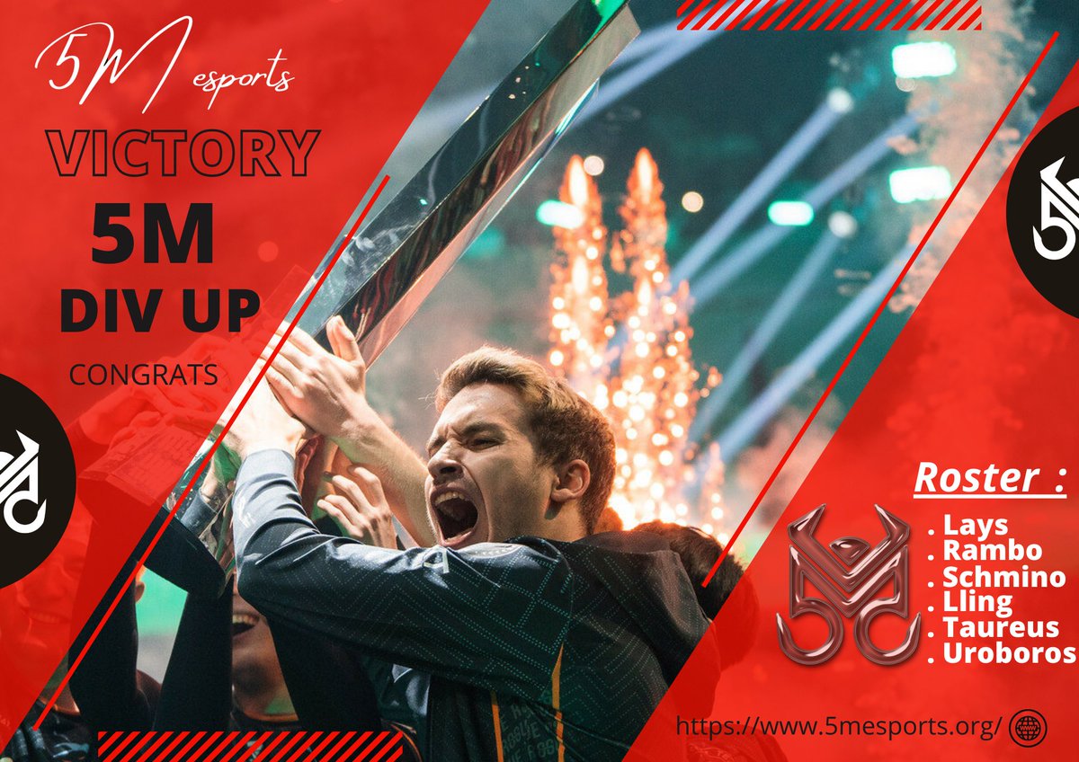 Congrats <a href="/5M_Esports/">5M ESPORTS</a> for another slot in <a href="/PrimeLeague/">Die Techniker Prime League</a> DIV 4. We will reach div 1 in Prime League! we wanna play against the Best teams in the world.