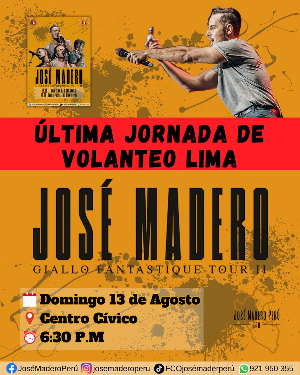 📣 ATENCIÓN 📣

El próximo Domingo nos reuniremos🤗, en lo que será nuestra última jornada de volanteo en #Lima🌇. Están todos cordialmente invitados a difundir el mensaje de nuestro pastor...🙌🤩

Info en Nuestro FB: facebook.com/profile.php?id…

Te Esperamos...!!! 💪