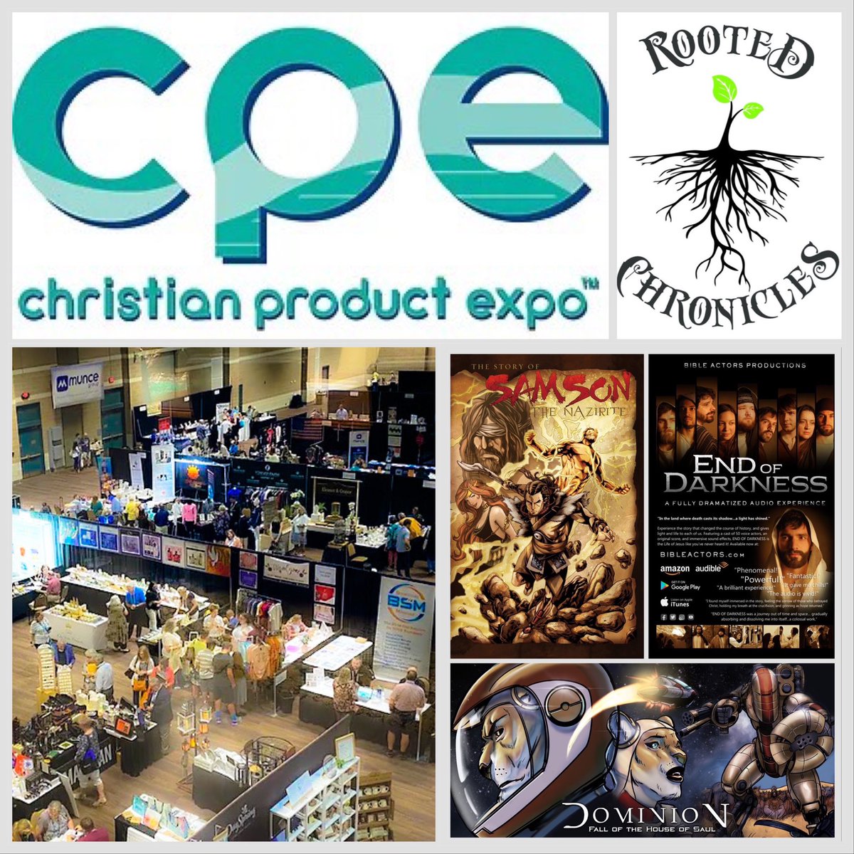 danielhancock22's tweet image. Heading to Lexington, Kentucky this week for the #ChristianProductExpo 📚 with #RootedChronicles’ Samson graphic novel, TerminusMedia’s @DOMINIONCOMIC, and @BibleActors’ End of Darkness audio drama to share with Christian distributors and retailers! @AnchorDistrib @BakerandTaylor