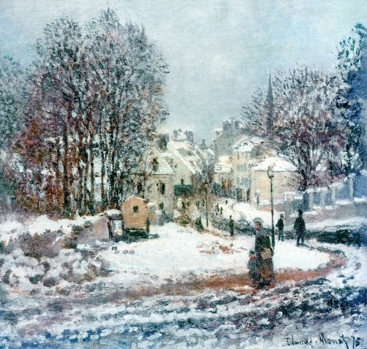 artistmonet's tweet photo. The Grand Street Entering to Argenteuil, Winter, 1885 https://t.co/9nSi9uDSoY https://t.co/WbkIQFa1eT