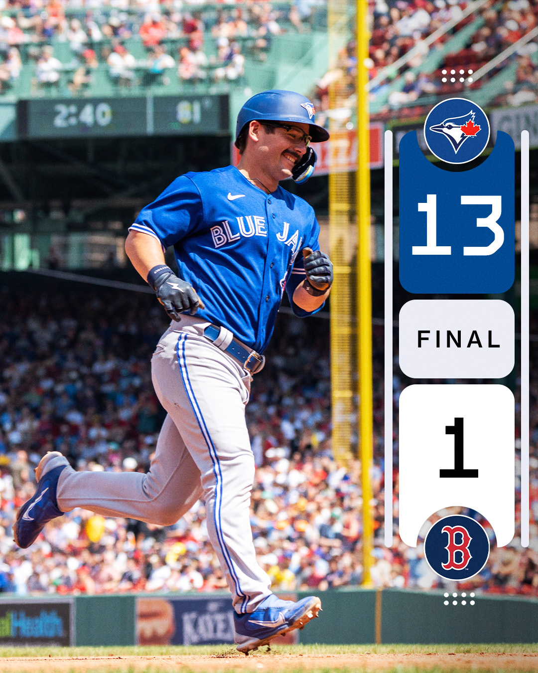 MLB on X: The @BlueJays complete the sweep thanks to a 4-for-5, 4