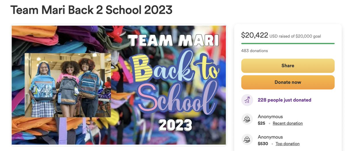 LittleMissFlint's tweet photo. Ya'll we hit the goal on the fundraiser, wishlist are still up and need cleared though. Any overage we get on the fundraiser now we're going to adopt kids and buy them sneakers for school. #TeamMari #Flint #Flintkids
https://t.co/CPVXSogu3w
https://t.co/W85U2KEtys https://t.co/QwFkUW3P5e