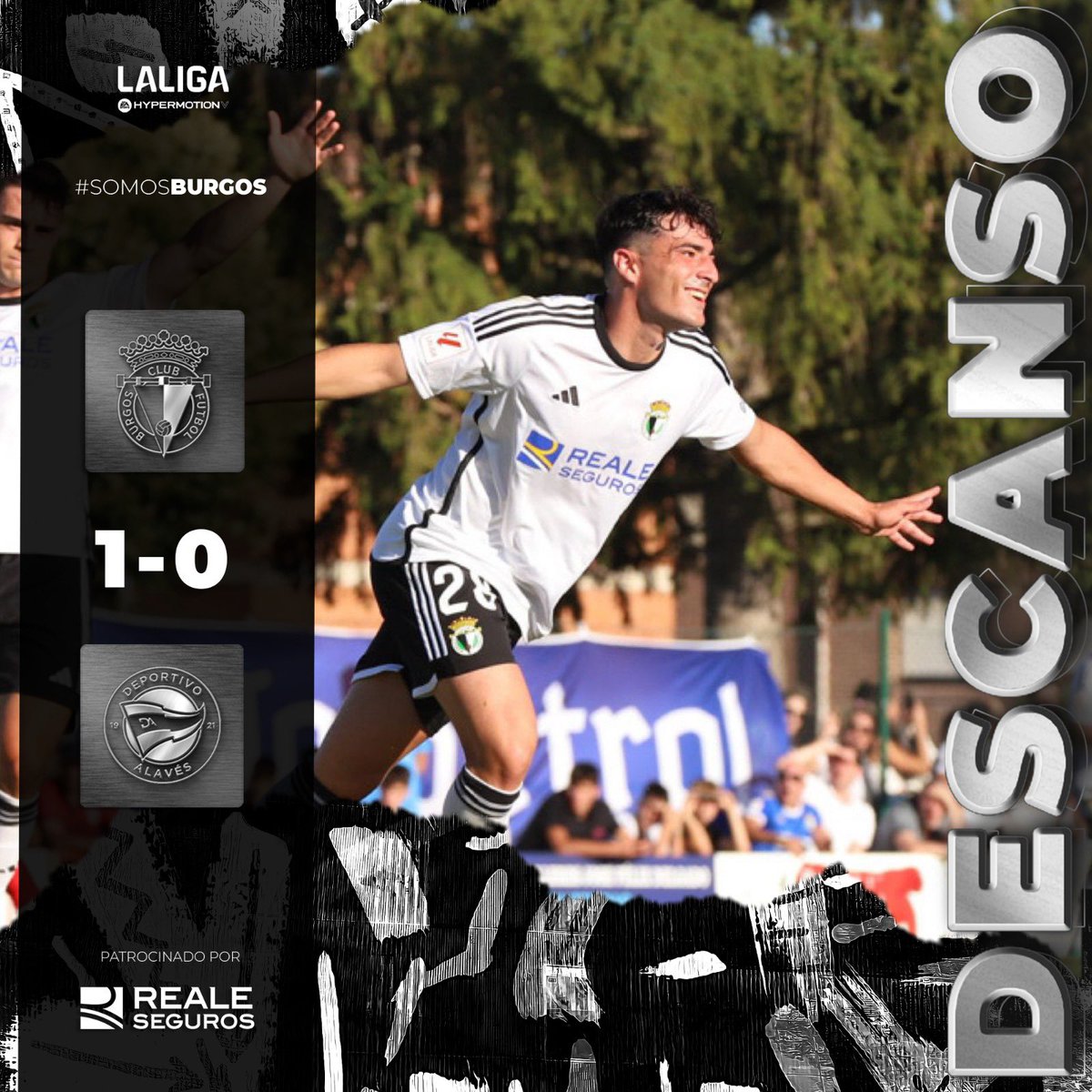 Burgos_CF's tweet photo. Descanso 

#BurgosCFAlavés | #SomosBurgos 🤍🖤 https://t.co/XtIRZbfwnz