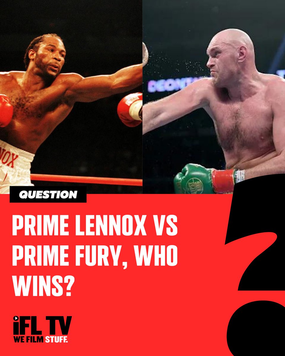 Prime <a href="/LennoxLewis/">Lennox Lewis, CBE, CM</a> vs prime <a href="/Tyson_Fury/">TYSON FURY</a>...

Who wins? 🤔

#TysonFury | #LennoxLewis | #BoxingFans