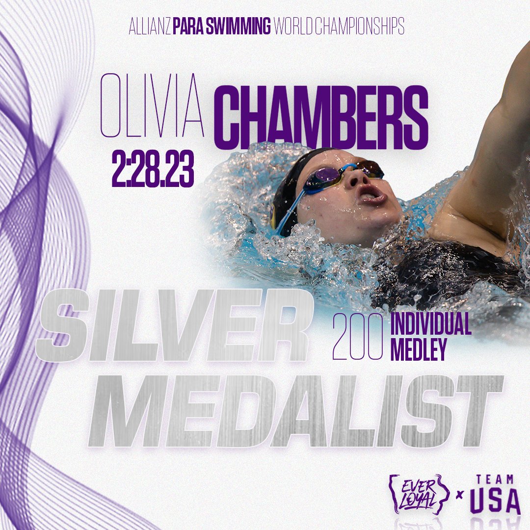 𝐓𝐚𝐤𝐞 𝐚 𝐛𝐨𝐰, 𝐎𝐂! 🥈🏊‍♀️

Chambers wraps her World Championship debut with a silver medal in the 200m IM!

#EverLoyal #ParaSwimming #ParaSports #Manchester2023 #ThePlaceForGreatness