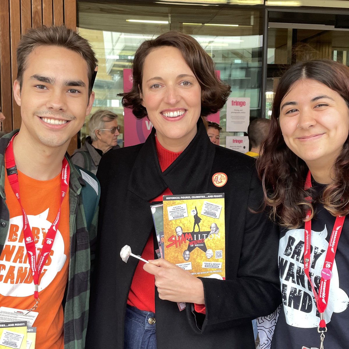 Phoebe Waller-Bridge approves! Make sure to catch Shamilton at 5:20pm in Assembly Studio One! And who knows, maybe fleabag will be a suggestion soon…! tickets.edfringe.com/whats-on/shami…

<a href="/edfringe/">Edinburgh Festival Fringe</a> <a href="/AssemblyFest/">Assembly Festival</a> #EdFringe2023 #edfringerecommendations