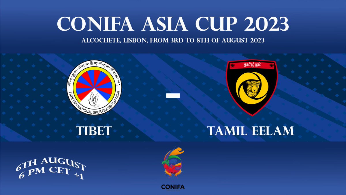 ✨⚽️CONIFA Asia Cup 2023🏆🎉
🔝⭐️Halftime Tibet NSA vs Tamil Eelam FA at the Clube Olimpico Montijo 0-2
4’ Ninunthan
14’ Senthuran

See the live on Conifatv 

Stay tuned!!!
#conifaasiacup2023 #conifaasiacup #hmongff #tamileelamfa #TNSA #footballmatch #CONIFA #lisboa #football