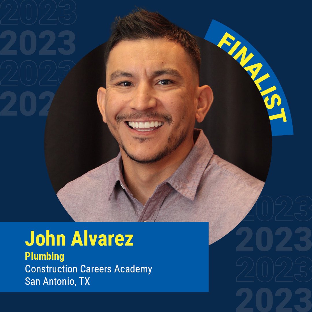Plumbing Finalist! Congratulations to John Alvarez, a high school plumbing teacher who is among the 50 finalists for the Harbor Freight Tools for Schools Prize for Teaching Excellence. In Oct., $1.5 million in cash prizes will be awarded when the field is narrowed to 25 winners.
