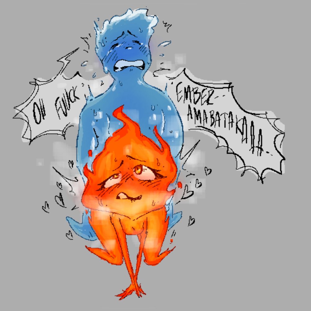 BlueEspresso69's tweet photo. drew some stuff
#WadeRipple #EmberLumen #Elemental #WadexEmber #ElementalNSFW https://t.co/70XjjrIy6v