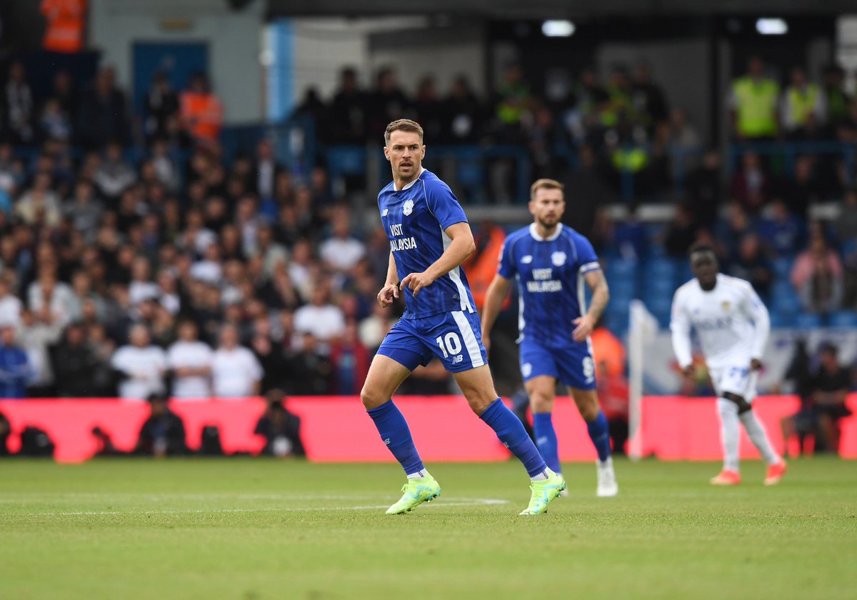 aaronramsey's tweet photo. Great feeling being back out there! Thanks to all the away fans, unbelievable support 👏🏻 Unlucky not to hold on but a good point away from home. Looking forward to playing back home!  @CardiffCityFC 💙 https://t.co/mxW0O3m6ES