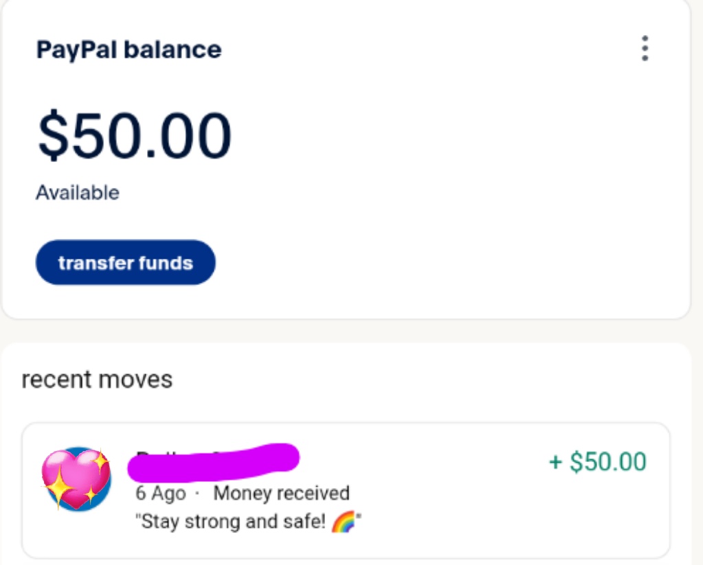 Thank you so much honey 🤗 now it's only $55 to avoid eviction 🙏🏼 please someone who considers matching this great collaboration of this beautiful person 💜 Trans help 😭💔 #TransCrowdFund #translivesmatter #MutualAidRequest #HelpFolksLive2023 #crowdfunding #BlackLivesMatter