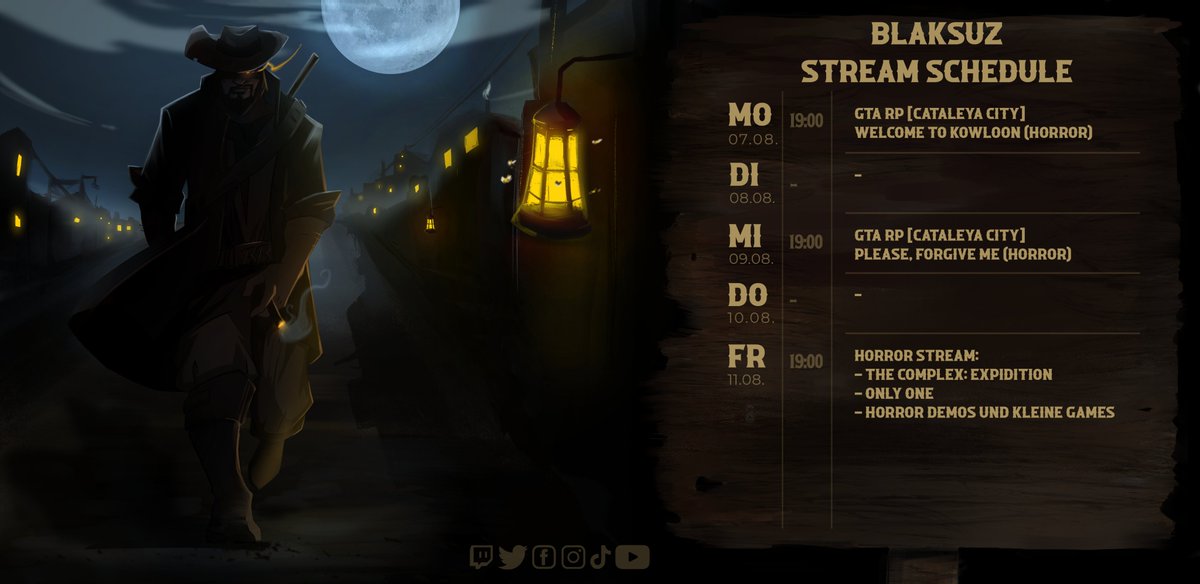 Blaksuzz's tweet photo. Servus Bras. Für die kommende Woche kombinieren wir GTA RP mit Horror Games, damit alle etwas davon haben. Schaltet ein und seid dabei!
https://t.co/Bdw9Huuytz

#Blaksuz #streamer #streaming #stream #twitch #twitchstreamer #TwitchDE #StreamDE #twitchtv #horror #HorrorGames https://t.co/Gdx2MfRHuh