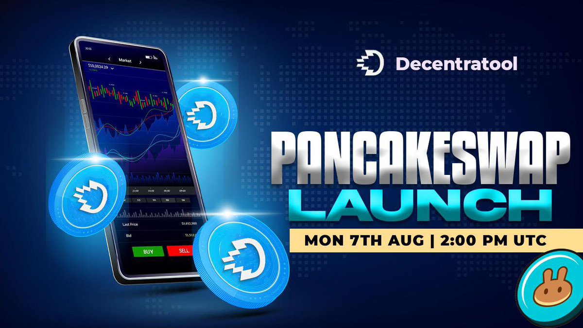 decentratool's tweet photo. Just 20 Hours Until Lift-Off on Pancakeswap

The moment we’ve all been waiting for is nearly upon us!In just 20 hours, DecentraTool takes off at 14:00 UTC,propelling us into an electrifying journey of boundless possibilities

[0% Taxes]

0x25acE7DC3c24ef631B5b4e0B56783562a3D54517 https://t.co/N7f2mZ126x
