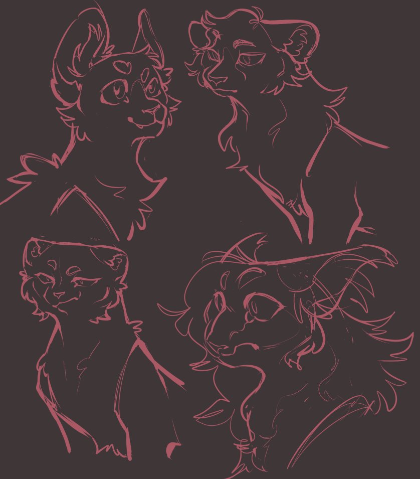 DustInTheC0rner's tweet photo. sometimes mental health means drawing your friends' and your ocs as warrior cats https://t.co/5c335wbNuw